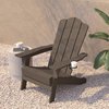 Flash Furniture Brown Adirondack Patio Chairs with Cupholder, 2PK 2-LE-HMP-1044-10-BR-GG